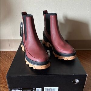 [NEW] Sorel Leather Waterproof chinky Chelsea Boots - US 8.5